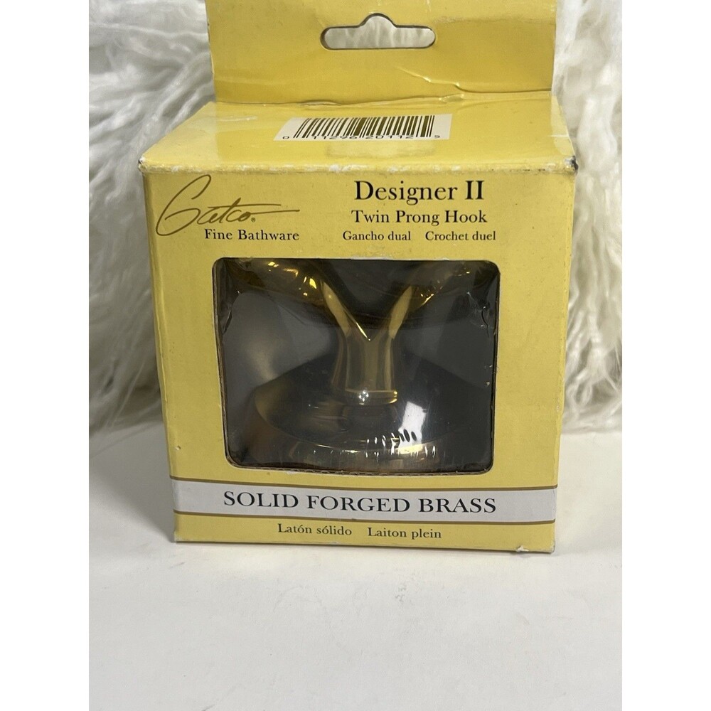 Gatco Designer II Premier Twin Prong Hook SOLID BRASS Towel Hooks NIB - Picture 2 of 6